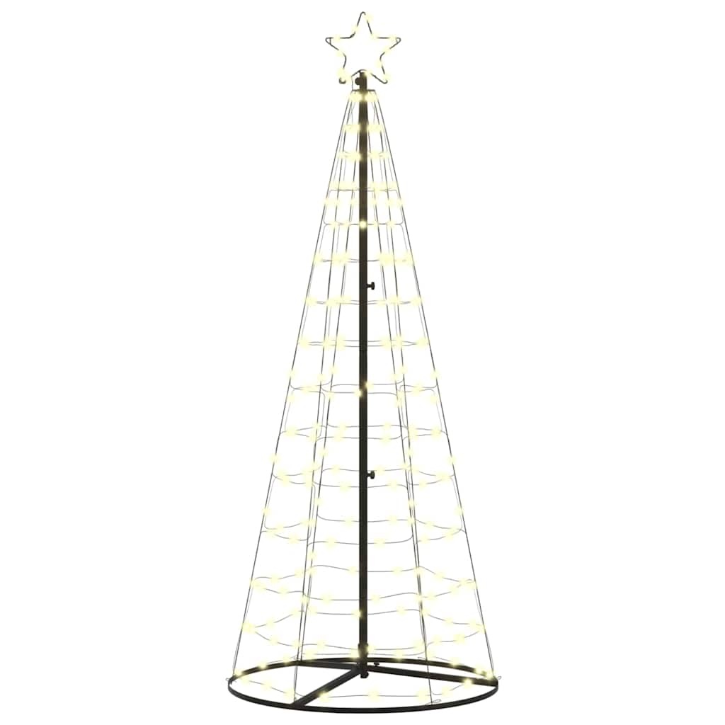 VidaXL LED Kerstboom met 390 LED met grondpennen Warmwit 250 cm IJzer