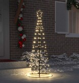 VidaXL LED Kerstboom met 390 LED met grondpennen Warmwit 250 cm IJzer