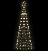 VidaXL LED Kerstboom met 390 LED met grondpennen Warmwit 250 cm IJzer