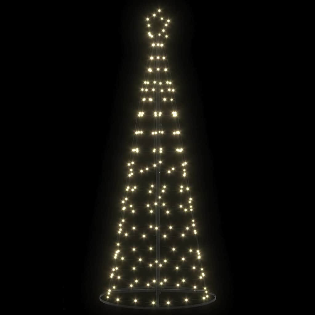 VidaXL LED Kerstboom met 390 LED met grondpennen Warmwit 250 cm IJzer