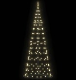 VidaXL LED Kerstboom met 390 LED met grondpennen Warmwit 250 cm IJzer