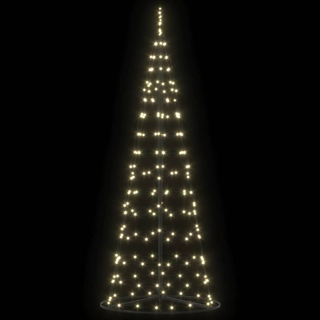 VidaXL LED Kerstboom met 390 LED met grondpennen Warmwit 250 cm IJzer