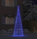 VidaXL LED Kerstboom met 800 LED met grondpennen Blauw 400 cm IJzer