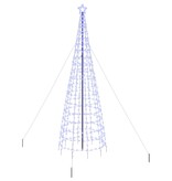 VidaXL LED Kerstboom met 800 LED met grondpennen Blauw 400 cm IJzer