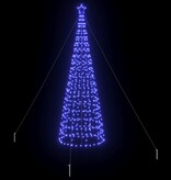 VidaXL LED Kerstboom met 800 LED met grondpennen Blauw 400 cm IJzer
