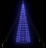 VidaXL LED Kerstboom met 800 LED met grondpennen Blauw 400 cm IJzer