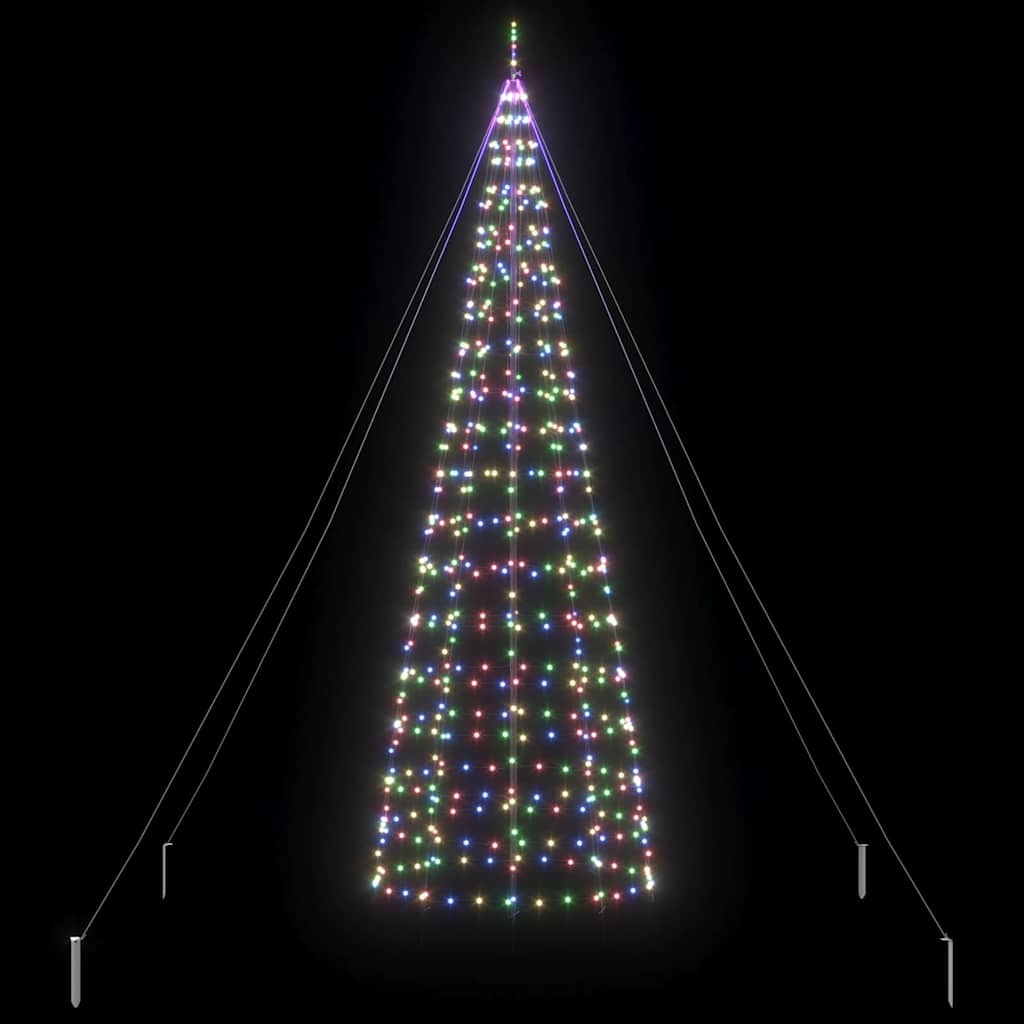 VidaXL LED Kerstboom met 800 LED Multikleur 400 cm IJzer