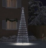 VidaXL LED Kerstboom met 800 LED met grondpennen Koudwit 400 cm IJzer