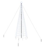 VidaXL LED Kerstboom met 800 LED met grondpennen Koudwit 400 cm IJzer