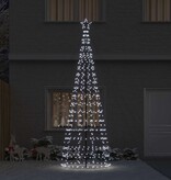 VidaXL LED Kerstboom met 800 LED met grondpennen Koudwit 400 cm IJzer