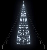 VidaXL LED Kerstboom met 800 LED met grondpennen Koudwit 400 cm IJzer