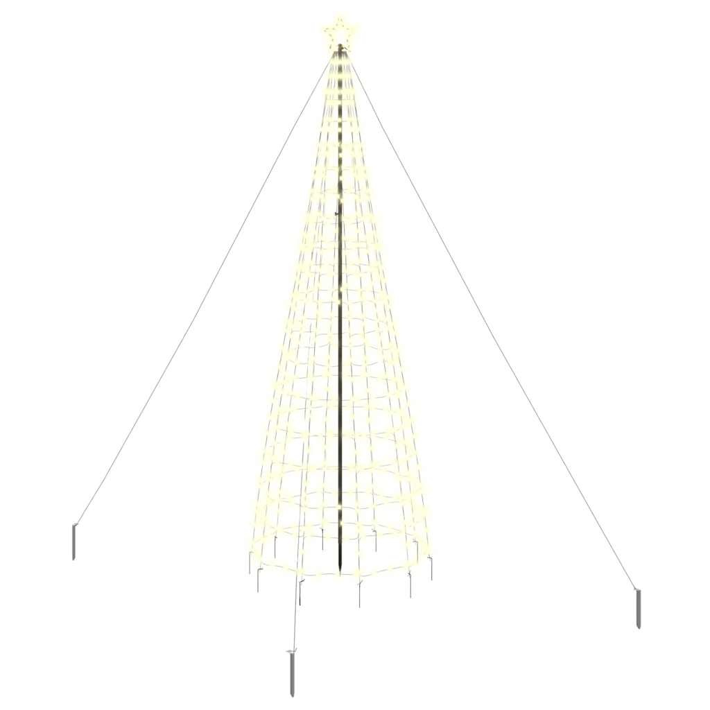 VidaXL LED Kerstboom met 800 LED met grondpennen Warmwit 400 cm IJzer