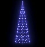VidaXL LED Kerstboom met 390 LED met grondpennen Blauw 250 cm IJzer