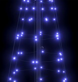 VidaXL LED Kerstboom met 390 LED met grondpennen Blauw 250 cm IJzer