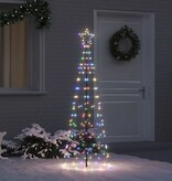 VidaXL LED Kerstboom met 390 LED Multikleur 250 cm IJzer