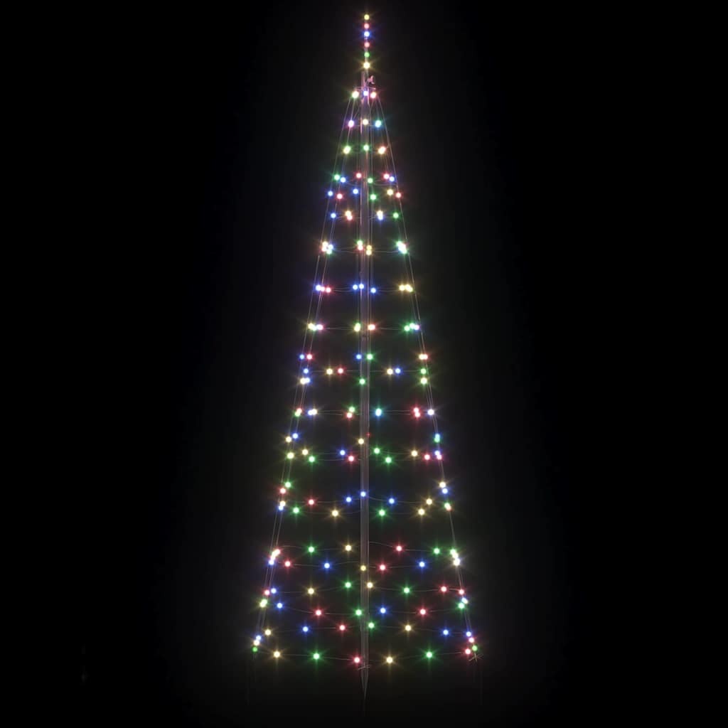 VidaXL LED Kerstboom met 390 LED Multikleur 250 cm IJzer