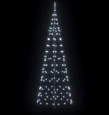 VidaXL LED Kerstboom met 390 LED met grondpennen Koudwit 250 cm IJzer