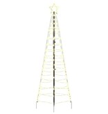VidaXL LED Kerstboom met 390 LED met grondpennen Warmwit 250 cm IJzer