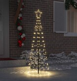 VidaXL LED Kerstboom met 390 LED met grondpennen Warmwit 250 cm IJzer
