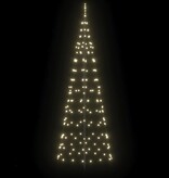 VidaXL LED Kerstboom met 390 LED met grondpennen Warmwit 250 cm IJzer