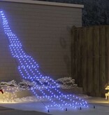 VidaXL LED Kerstboom met 276 LED met grondpennen Blauw 511 cm Metaal