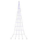 VidaXL LED Kerstboom met 276 LED met grondpennen Blauw 511 cm Metaal