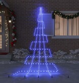 VidaXL LED Kerstboom met 276 LED met grondpennen Blauw 511 cm Metaal