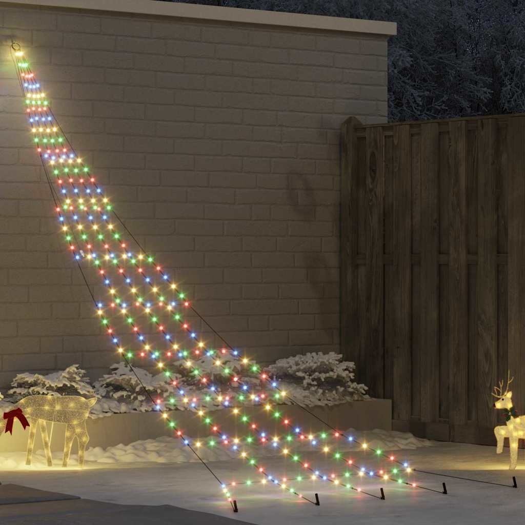 VidaXL LED Kerstboom met 276 LED Multikleur 511 cm Metaal