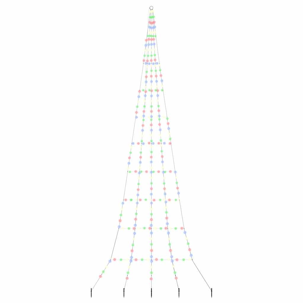 VidaXL LED Kerstboom met 276 LED Multikleur 511 cm Metaal