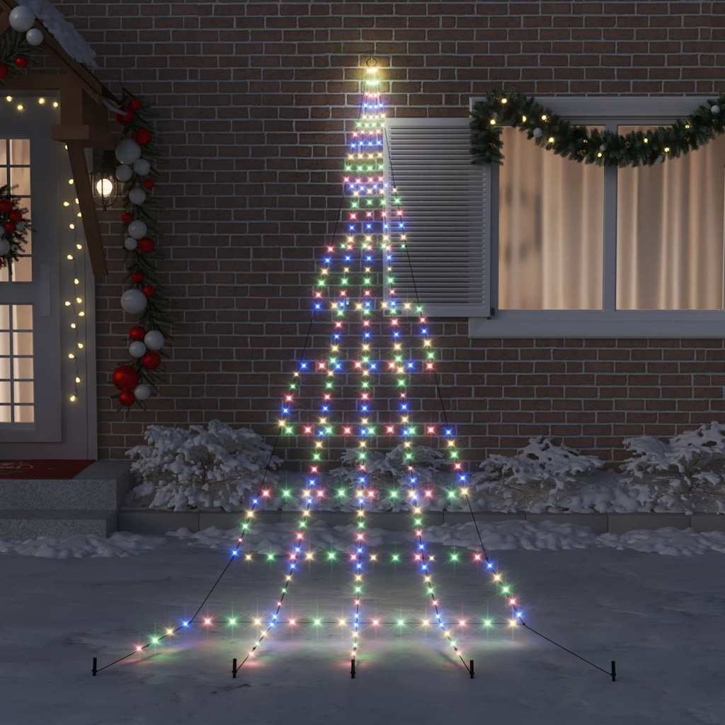 VidaXL LED Kerstboom met 276 LED Multikleur 511 cm Metaal