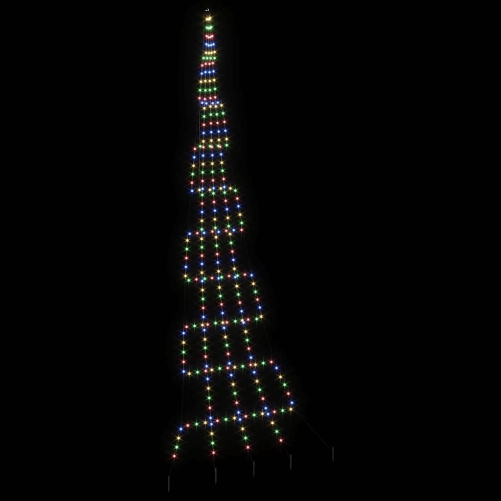 VidaXL LED Kerstboom met 276 LED Multikleur 511 cm Metaal