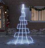 VidaXL LED Kerstboom met 276 LED met grondpennen Koudwit 511 cm Metaal