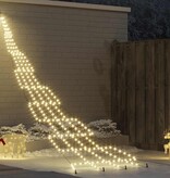VidaXL LED Kerstboom met 276 LED met grondpennen Warmwit 511 cm Metaal