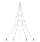 VidaXL LED Kerstboom met 168 LED met grondpennen Blauw 306 cm Metaal
