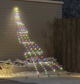 VidaXL LED Kerstboom met 168 LED Multikleur 306 cm Metaal
