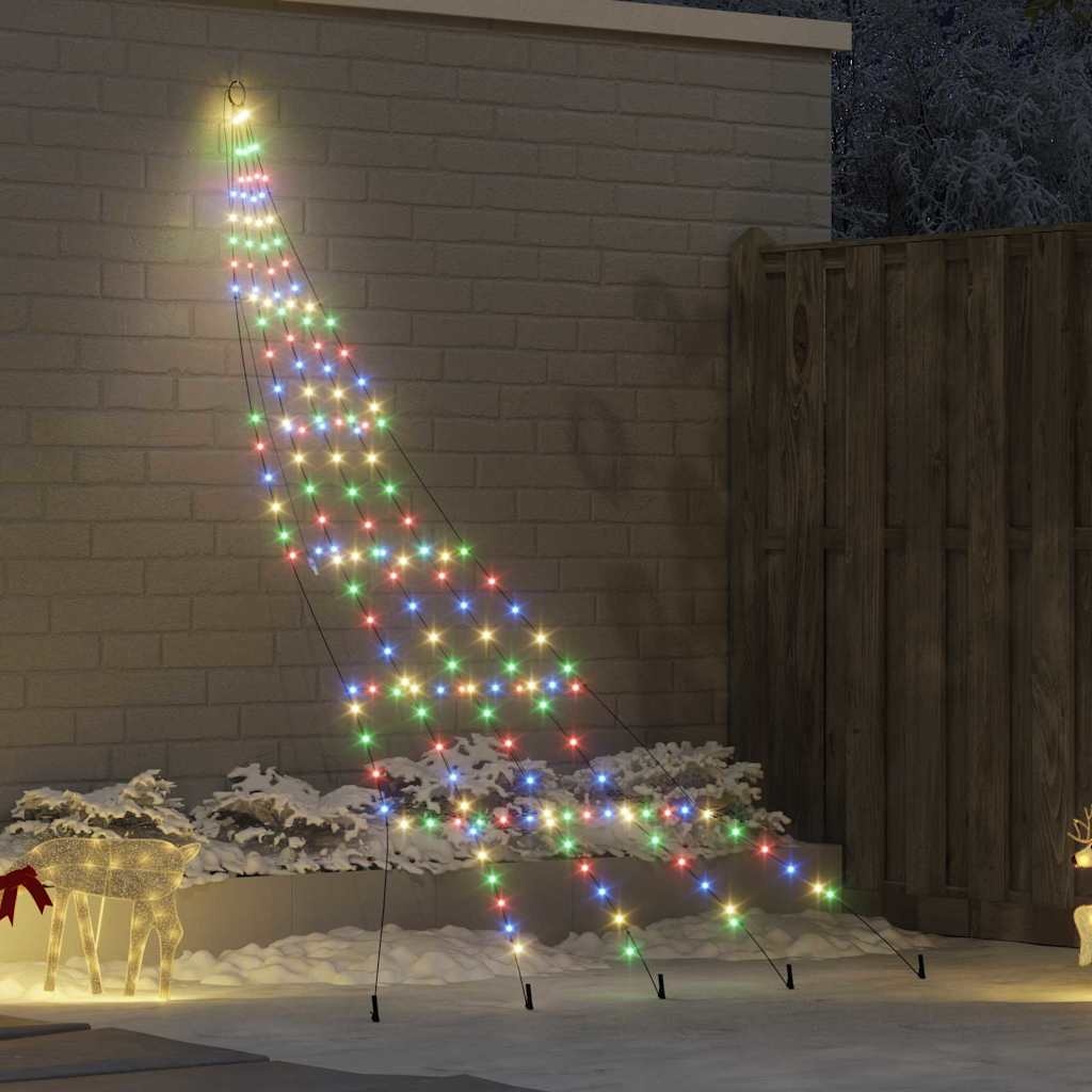 VidaXL LED Kerstboom met 168 LED Multikleur 306 cm Metaal