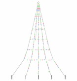 VidaXL LED Kerstboom met 168 LED Multikleur 306 cm Metaal