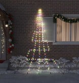 VidaXL LED Kerstboom met 168 LED Multikleur 306 cm Metaal