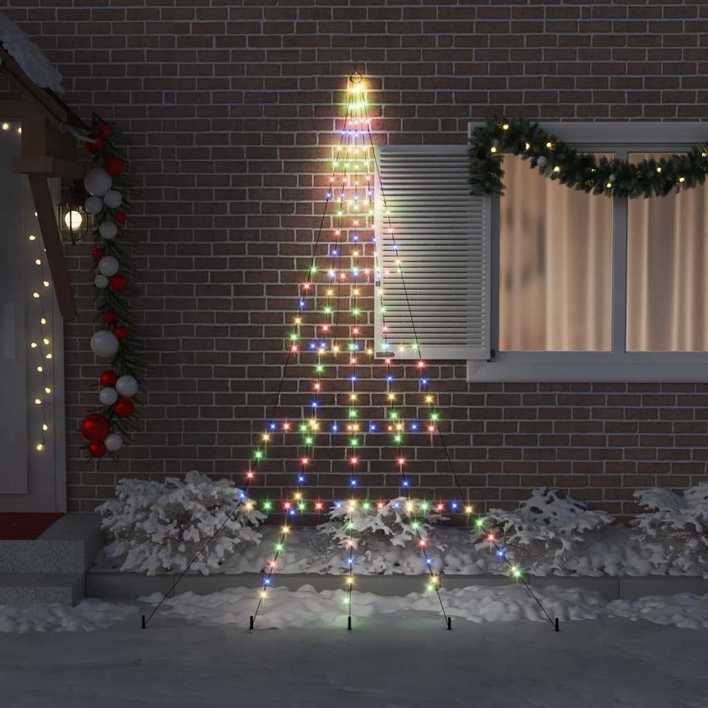 VidaXL LED Kerstboom met 168 LED Multikleur 306 cm Metaal
