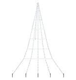 VidaXL LED Kerstboom met 168 LED met grondpennen Koudwit 306 cm Metaal