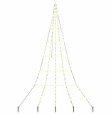 VidaXL LED Kerstboom met 168 LED met grondpennen Warmwit 306 cm Metaal