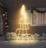 VidaXL LED Kerstboom met 168 LED met grondpennen Warmwit 306 cm Metaal