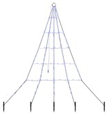 VidaXL LED Kerstboom met 112 LED met grondpennen Blauw 182 cm Metaal