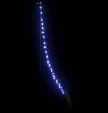 VidaXL LED Kerstboom met 112 LED met grondpennen Blauw 182 cm Metaal