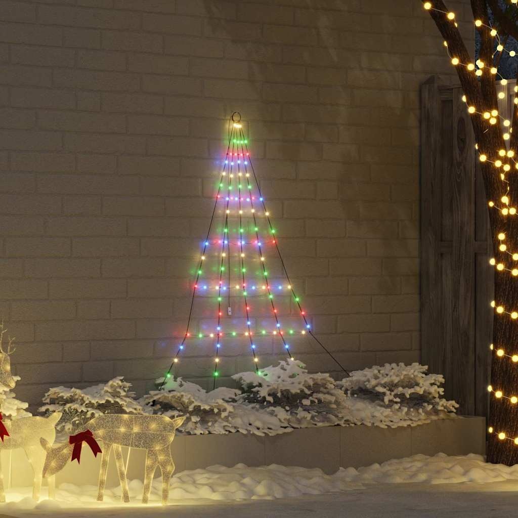 VidaXL LED Kerstboom met 112 LED Multikleur 182 cm Metaal