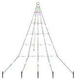 VidaXL LED Kerstboom met 112 LED Multikleur 182 cm Metaal