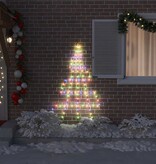 VidaXL LED Kerstboom met 112 LED Multikleur 182 cm Metaal