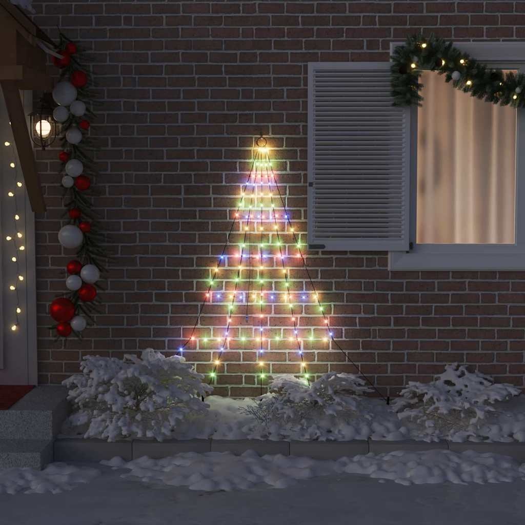 VidaXL LED Kerstboom met 112 LED Multikleur 182 cm Metaal