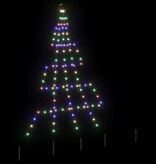 VidaXL LED Kerstboom met 112 LED Multikleur 182 cm Metaal