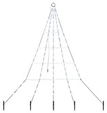 VidaXL LED Kerstboom met 112 LED met grondpennen Koudwit 182 cm Metaal